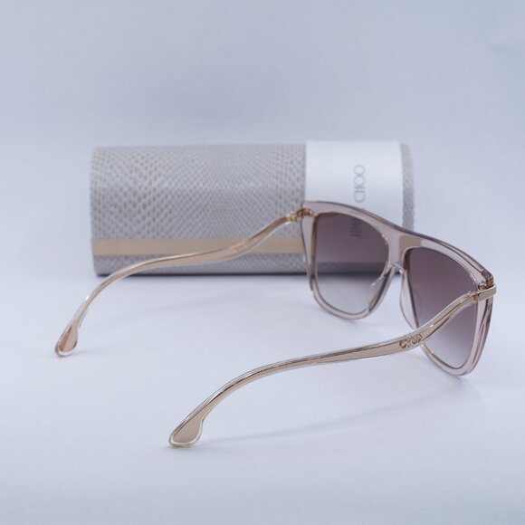 Jimmy Choo SUVI/S FWM/NQ Sunglasses Pink/Gold Aviator Frame, Brown Lenses main image 7